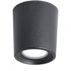 Φωτιστικό Οροφής Φ96 με Λάμπα LED GU10 6W 600lm CCT 230V Ρητίνης Μαύρο IP44 Fumagalli Livia 90